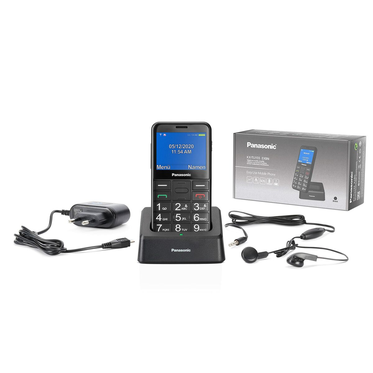 Mobiiltelefon Panasonic KX-TU155EXBN 2.4" Must